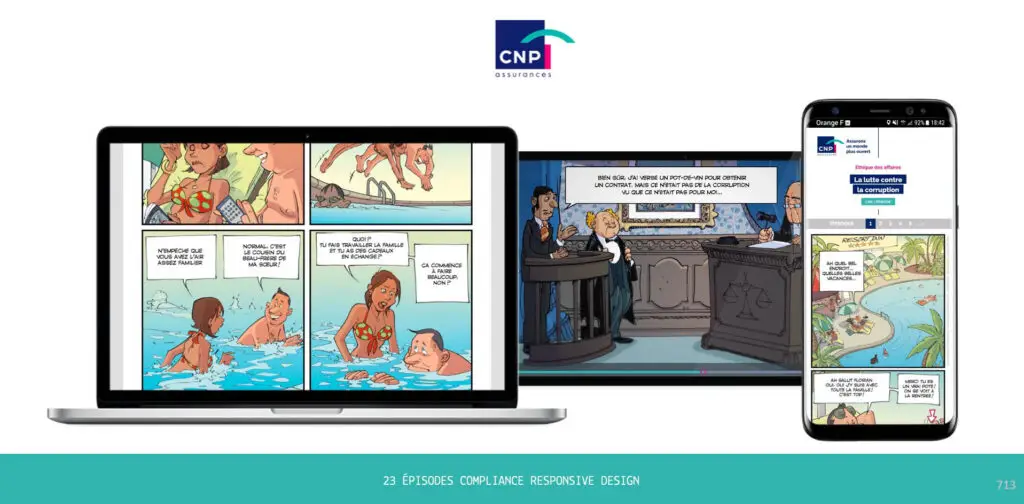 CNP Assurances - Webcomics Conformité réalisés par Corporate Fiction