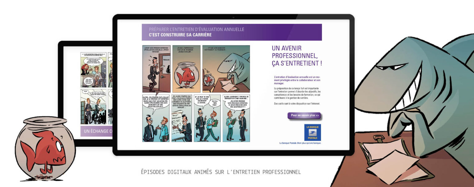 Episodes digitaux animés sur l'Entretien d'évaluation pour la Poste - Corporate Fiction