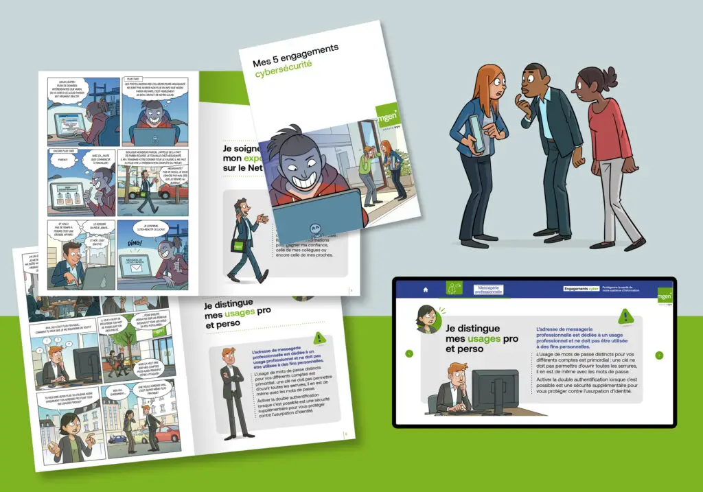 MGEN - Campagne de communication Cybersécurité - 5 engagements-Corporate Fiction